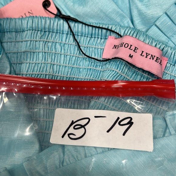 Nichole Lynel NWT! “Main Thang” Sky Blue Stretch Set Size M - Picture 11 of 11